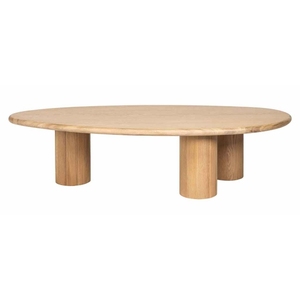 Minimalist Oval Wood Handmade Eco-Friendly <b>Midcentury</b> Modern <b>Coffee</b> <b>Table</b> Living Room Furniture - Product Image 4