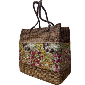Sac en jacinthe d'eau avec découpage artistique et boutons en jacinthe - Product Image 3