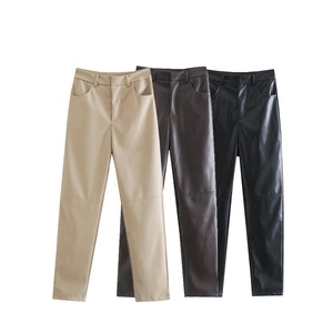 Artificial Leather <b>Snake</b> Pattern <b>Trousers</b> Dark Country High Quality Brand Street PU Straight High Street Loose Long Pants Men - Product Image 5