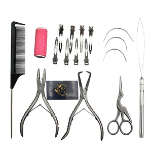 Kit d'extension de cheveux micro-anneaux professionnel personnalisé OEM avec pinces en acier inoxydable de qualité chirurgicale pour usage domestique - Product Image 2