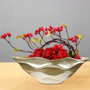 Vente directe d'usine de pots de fleurs décoratifs en fibre de verre de style moderne minimaliste en forme de vague - Product Image 2