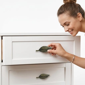 Leaf Shape BON HORN Modern Furniture Handle and Knob Easy Installation Durable & Eco-Friendly for Dresser Cabinet - Product Image 4