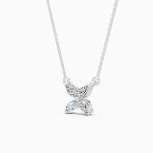 JEWELLERY PLANET - Colgante de Diamantes con Forma de Flor en Racimo para Mujer, Diamante Cultivado en Laboratorio de 0.39 Ct, Oro de 18K y Acero Inoxidable - Product Image 3