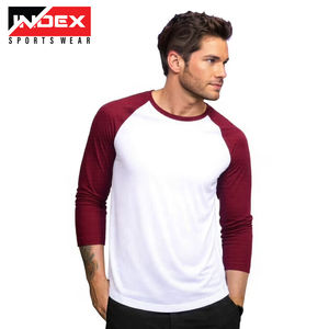 INDEX SPORTSWEAR Men's <b>Raglan</b> <b>Sleeve</b> <b>T</b>-<b>Shirt</b> O-Neck White Black Color Blocked Casual Style Knitted Fabric Regular Fit - Product Image 4