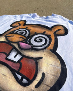 Personalizado de algodón crudo dobladillo Boxy piedra ácido lavado bordado desgastado camiseta parche de doble capa de manga larga Camisetas para hombres - Product Image 4