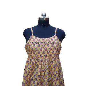 Robe moulante bohème sans manches 100 % coton pur, la plus vendue, élégante, pour femme, idéale pour les soirées et les tenues de plage, disponible en gros - Product Image 3