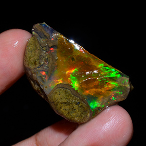 Lote de 5 Piezas de Ópalo Etíope Welo Fire Oily, Grado AAA, 100% Natural, en Bruto, Certificado por Terceros, para Joyería - Product Image 3