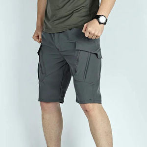 Men's Summer Gym Outdoor Waterproof Casual Cargo Shorts Quick Dry Multi Pocket Elastic Work Trousers Male Tactical Shorts - Product Image 5