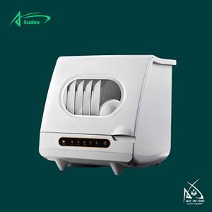 เครื่องล้างจานอัตโนมัติแบบตั้งโต๊ะ Sudex Y524 พลาสติกแบบพกพา ขนาดเล็ก ความจุ 4 ชุด อุณหภูมิสูง สำหรับใช้ในครัวเรือน - Product Image 6