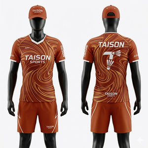 Premium 150 GSM Polyester Women Badminton uniform Breathable Beige Brown Panel Design Sublimation Custom Logo - Product Image 5