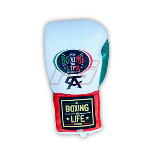 No Boxing No Life Guantes de Boxeo MMA de Cuero Genuino Estilo Mexicano con Cordones Antideslizantes de Dedo Completo que Absorben la Humedad para Entrenamiento y Sparring - Product Image 4
