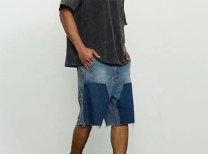 Wholesale Price Custom Men's Side Pockets Design Jeans Material Summer Wear Lightweight 180 Gsm Men's Short - Product Image 3