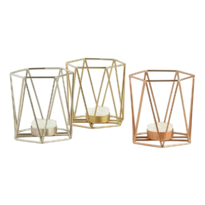 Gold Metal <b>Lantern</b> Candle Holder with Clear Glass Panel and Heat Resistant Design for Home Decoration Candle Holder - Product Image 5