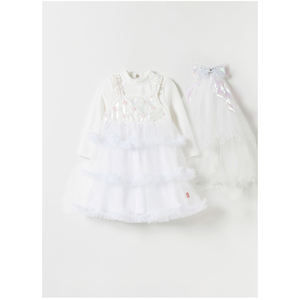 Vestido de Niña Estilo Coreano OZKIZ, Vestido de Invierno a la Moda, Tela de Chifón con Volantes para Niñas de 2 a 6 Años - Product Image 1