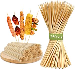 Food Grade Bamboo Skewers 10 Inch – Natural <b>BBQ</b> Sticks for Meat, Fruit & Vegetables - Product Image 2