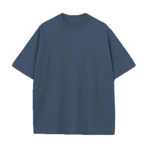 เสื้อยืดโอเวอร์ไซส์ผู้ชาย ผ้าฝ้าย 100% 260 GSM สีพื้น แขนสั้น คอกลม เสื้อเจอร์ซีย์ถักแบบเรียบง่าย สำหรับขายออนไลน์ - Product Image 2