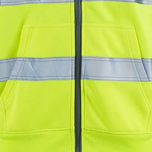 Sudadera con Capucha de Seguridad de Alta Visibilidad para Hombre, ANSI Clase 1, Reflectante, Capucha Desmontable, Logotipo Personalizado, Impermeable para Ciclismo - Product Image 6