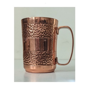 Mug à thé en cuivre fait main, style vintage, en métal massif, à paroi simple, pour adultes - Product Image 1