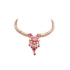 Ensemble collier et boucles d'oreilles pour tous les jours, fabriqué en argent sterling 925 Gajaah, pour femmes, bijoux de mariage et de fête - Product Image 1