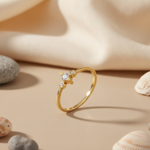 Anillo de Compromiso con Diamante Cultivado en Laboratorio, Diseño Abierto de Tres Piedras, Anillo de Boda Moderno para Mujer, Joyería de Regalo - Product Image 4