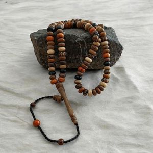 Tasbih en bois de qualité supérieure, fabrication indienne, pièce unique, perles de tasbih en bois de forme naturelle, cadeau religieux. - Product Image 5