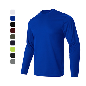 Camiseta Deportiva de Manga Larga para Hombre a Precios Económicos, Logotipo Personalizado, Cuello Redondo, Poliéster Liso, Camiseta Térmica de Manga Larga - Product Image 1