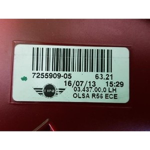 Luz Trasera Izquierda Usada para Mini Hatch 7255909 - Product Image 5