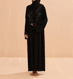 Wholesale Dubai Beautiful Black Traditional Islamic Women's Saudi Arabian <b>Abaya</b> Spring Polyester Breathable Ankle Length Muslim - Product Image 1