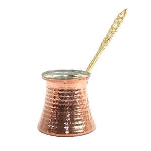 Cafetera de Cobre Sólido de Moda, Cafetera Turca Árabe Cezve Ibrik Briki con Mango de Madera, Auténticas Cafeteras de Cobre - Product Image 4