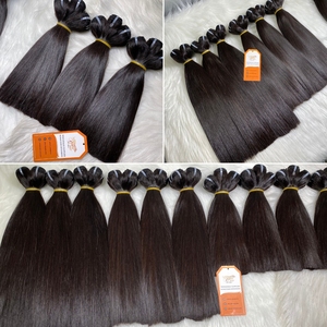 Precio barato disponible negro hueso recto vietnamita extensiones de cabello humano grado 12A cabello virgen crudo - Product Image 5