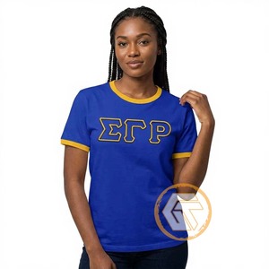 T-shirt de sororité Sigma Gamma Rho pour femmes, en mélange polyester/coton, haute qualité, respirant, séchage rapide, écologique, style grec - Product Image 1
