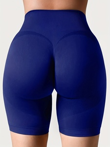 Shorts de yoga sans couture pour femmes, taille haute, effet ventre plat, pour entraînement et fitness - Product Image 4