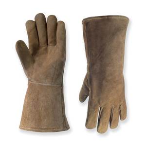 Gants de soudage TIG en cuir de vachette noir ignifuge avec logo personnalisé - Flexibles, sans latex, sans silicone pour les soins personnels - Product Image 3