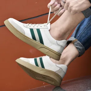 Chaussures décontractées de marque 2026 pour hommes, en cuir véritable, vulcanisées, antidérapantes, pour la marche, baskets tendance pour hommes, souples - Product Image 3