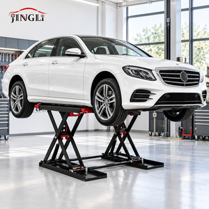 Sollevatore a Forbice Portatile Jingli per Auto, Capacità 3000KG, Elevatore Idraulico per Veicoli con Azionamento Elettrico per Officine di Riparazione Auto - Product Image 1