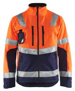 Chaqueta de Seguridad Reflectante de Alta Visibilidad ANSI Clase 3, Impermeable, Softshell, Amarillo Neón, para Trabajo de Construcción, para Hombre - Product Image 6