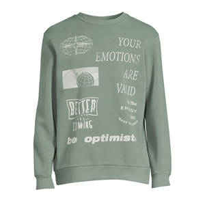 New Arrival Daily Usage Winter Season Plus Size Men's Printed Slim Fit Sweatshirts Stylish Breathable Knitted Premium Sweatshirt - Product Image 1
