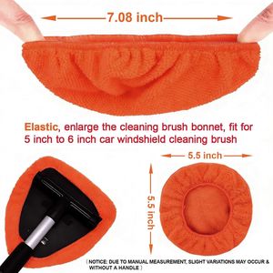 Confezione da 5 testine di ricambio in microfibra rossa, strumenti per la pulizia del parabrezza, lavabili e riutilizzabili, adatti a vari modelli - Product Image 2