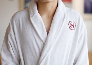 <span class=keywords><strong>Peignoir</strong></span> d'Hôtel Sheraton Haute Qualité, <span class=keywords><strong>Grande</strong></span> <span class=keywords><strong>Taille</strong></span>, Unisexe, Blanc, 100% Coton Peigné Nid d'Abeille - Product Image 3