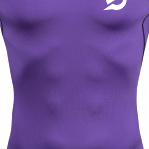 T-shirt de sport à manches courtes pour homme, compression personnalisée, sous-vêtement de sport, t-shirt de base pour la gym et le fitness - Product Image 5