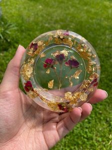 Cenicero de Resina de Diseño con Patrón de Epoxi Colorido para Accesorios de Fumar Modernos y Colección de Regalos - Product Image 1