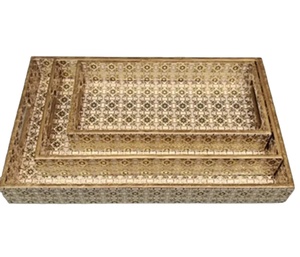 ถาดเสิร์ฟไม้ MDF วินเทจพรีเมียม งานแฮนด์เมด สำหรับใช้ในบ้าน โรงแรม ร้านอาหาร - ของตกแต่งโต๊ะอาหาร - Product Image 4