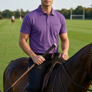 Polo de Alta Calidad para Hombre, de Secado Rápido, Transpirable, de Color Sólido, para Golf, Venta al Por Mayor, Estilo Lujoso - Product Image 4