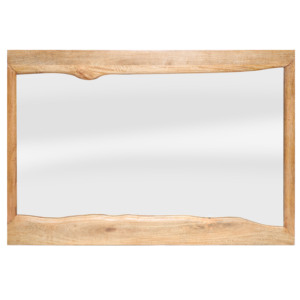 Natural Wood <b>Framed</b> Wall Mirror Honey Oak Handcrafted Home Decor | Wholesale Bulk OEM - Product Image 1