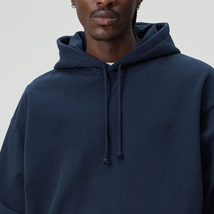 เสื้อฮู้ดดี้ผู้ชายทรงทันสมัย สวมใส่สบาย ดีไซน์ไหล่ตก ทรงโอเวอร์ไซส์/ทรงโมเดิร์น สีพื้น ผ้าเนื้อนุ่ม มีโลโก้ - Product Image 2