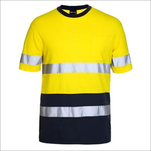 Camiseta Polo de Alta Visibilidad con Reflectores de Seguridad, de Nailon y Spandex, Manga Corta, con Bolsillo, Ropa Casual a Precio Económico - Product Image 1