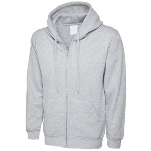 Sudadera con capucha verde botella unisex, clásica, de algodón, con cremallera completa, estilo francés, para trabajo personalizado - Product Image 3