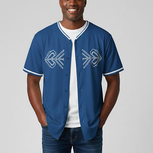 Maillot de baseball/softball respirant en gros pour hommes, 100 % polyester, personnalisé par sublimation, grandes tailles, vêtements de sport antibactériens - Product Image 1