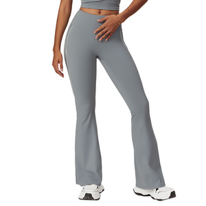 Women's Yoga <b>Leggings</b> 28 Inches High-Waist Tummy Control Quick Dry Features Custom Logo Workout Pants <b>Pockets</b> - Product Image 2