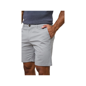 Shorts Bermuda en coton uni pour homme avec poches, respirants, style décontracté, taille mi-haute, fermeture élastique, gris - Product Image 5